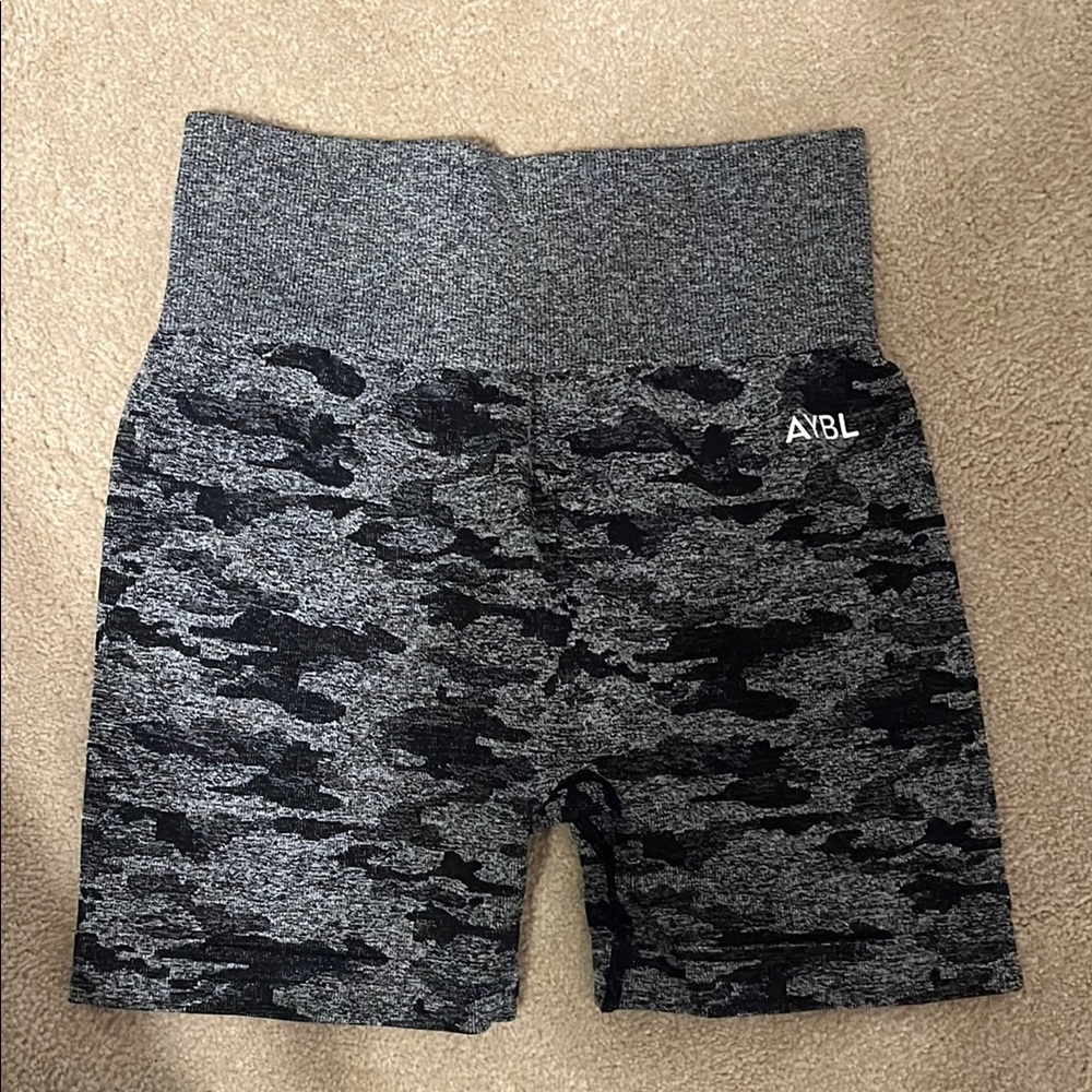 AYBL Gray and Black Camo Shorts